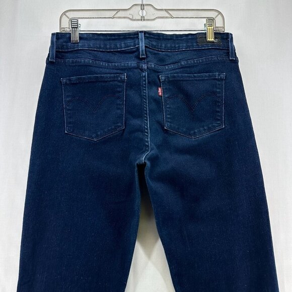 Levi's Jeans Womens 10/30 Slight Curve Classic Rise Straight Dark Washed Blue - Picture 5 of 12